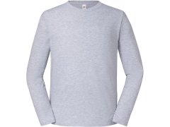 Fruit of the Loom Iconic 195 LSL Pánské tričko z těžké bavlny s dl. rukávem 16.1360 heather grey