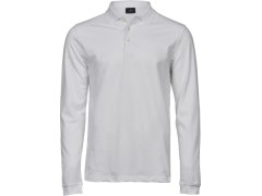 Tee Jays TJ 1406 Pánské elastické piqué polo s dl. rukávem 18.1406 white