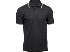 Tee Jays TJ 1407 Pánské elastické piqué polo "Stripe" 18.1407 black/white