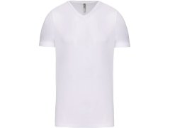 Kariban K 3014 Pánské elastické tričko s výstřihem do V 20.3014 white