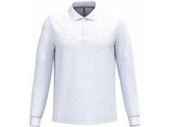 Kariban K 243 Pánské piqué polo s dlouhým rukávem 20.K243 white