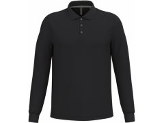 Kariban K 243 Pánské piqué polo s&nbsp;dlouhým rukávem 20.K243 black
