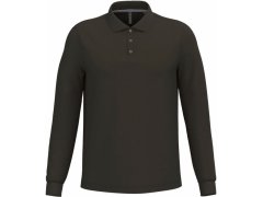 Kariban K 243 Pánské piqué polo s&nbsp;dlouhým rukávem 20.K243 dark khaki