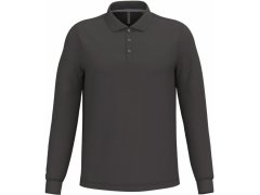Kariban K 243 Pánské piqué polo s&nbsp;dlouhým rukávem 20.K243 dark grey