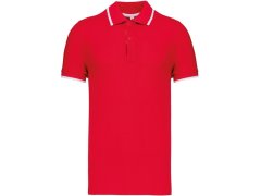 Kariban K 245 Pánské kontrastní piqué polo 20.K245 red/white/navy
