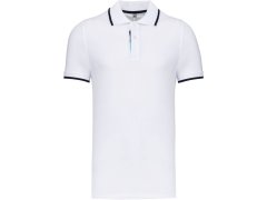 Kariban K 245 Pánské kontrastní piqué polo 20.K245 white/navy/white