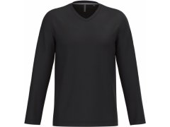 Kariban K 358 Pánské tričko do V s&nbsp;dl. rukávem 20.K358 black