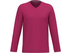 Kariban K 358 Pánské tričko do V s&nbsp;dl. rukávem 20.K358 fuchsia