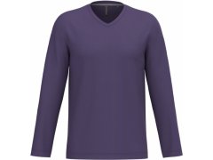Kariban K 358 Pánské tričko do V s dl. rukávem 20.K358 purple