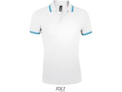 SOL´S Pasadena Men Pánské piqué polo 25.0577 white/aqua