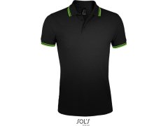 SOL´S Pasadena Men Pánské piqué polo 25.0577 black/lime