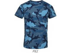 SOL´S Camo Men Pánské maskáčové tričko 25.1188 blue camo