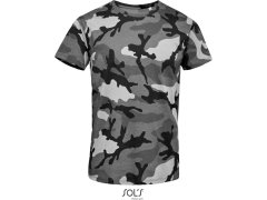 SOL´S Camo Men Pánské maskáčové tričko 25.1188 grey camo