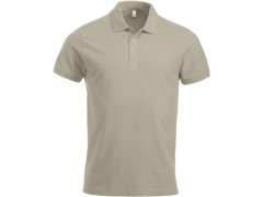 Clique Classic Lincoln S/S Pánské piqué polo z&nbsp;těžké bavlny 67.8244 light khaki