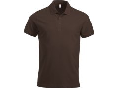 Clique Classic Lincoln S/S Pánské piqué polo z těžké bavlny 67.8244 dark mocca