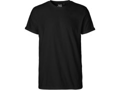 Neutral O 60012 Pánské bio tričko s&nbsp;ohrnutými rukávy 77.6012 black