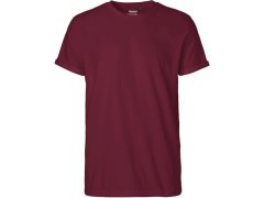 Neutral O 60012 Pánské bio tričko s ohrnutými rukávy 77.6012 bordeaux