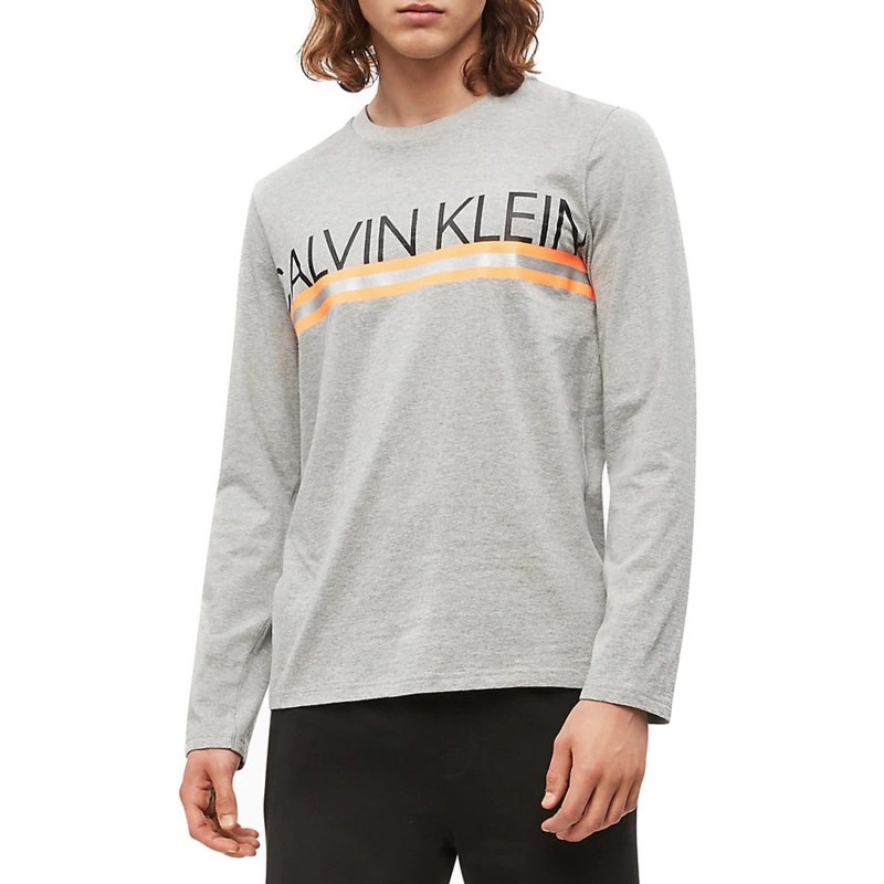 Pánské tričko NM1772E-080 šedá - Calvin Klein - Pánské oblečení trička