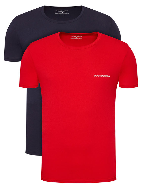 Pánské tričko 2pcs 111267 1P717 76035 černá/červená - Emporio Armani - trička