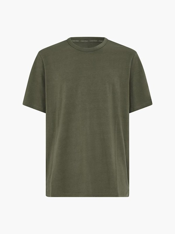Pánské tričko Lounge - NM2192E - RBN - Khaki - Calvin Klein - Pánské oblečení trička