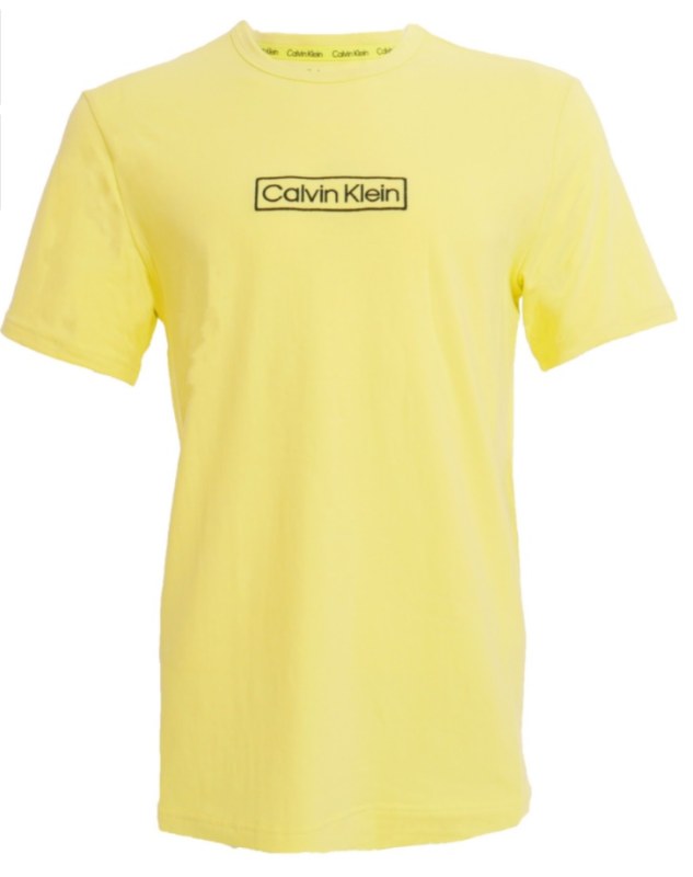 Pánské triko s krátkým rukávem NM2268E ZJB žlutá - Calvin Klein - Pánské oblečení trička