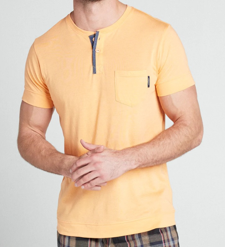 Pánské triko na spaní 500729H oranžová - Jockey - Pánské oblečení trička