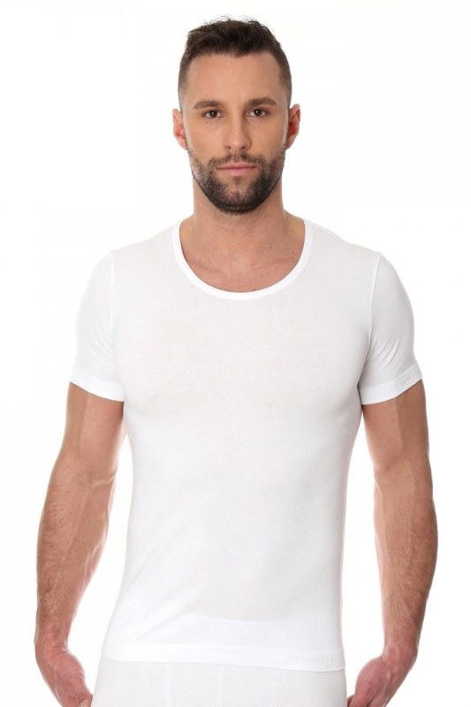Pánské tričko 00990A white - BRUBECK - Pánské oblečení trička