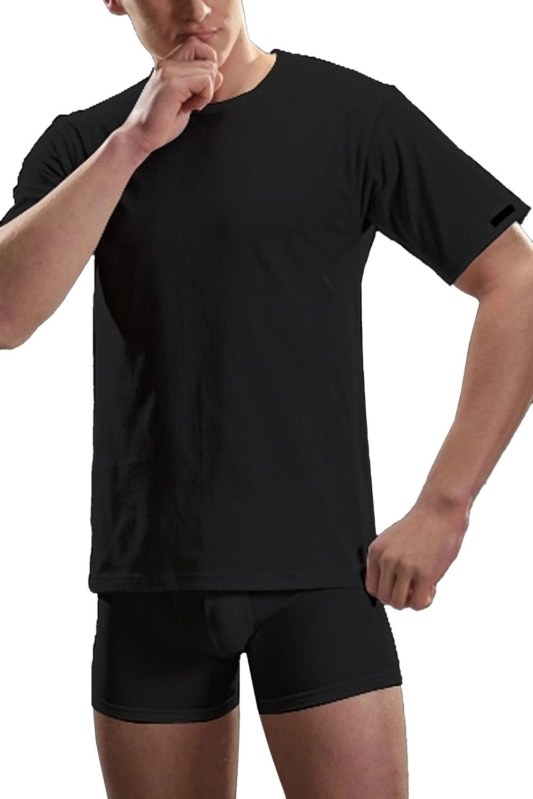 Pánské tričko 202 Authentic new black - CORNETTE - Pánské oblečení trička