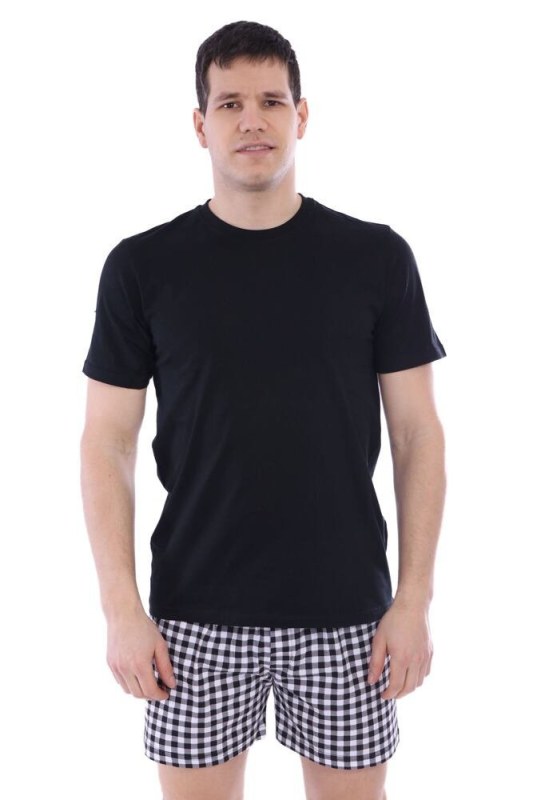 Pánské bavlněné tričko Basic černé - Pánské oblečení trička