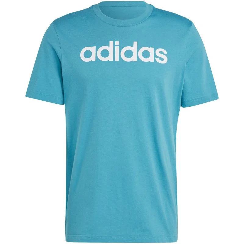 Tričko adidas Essentials Single Jersey Linear s vyšitým logem M IJ8655