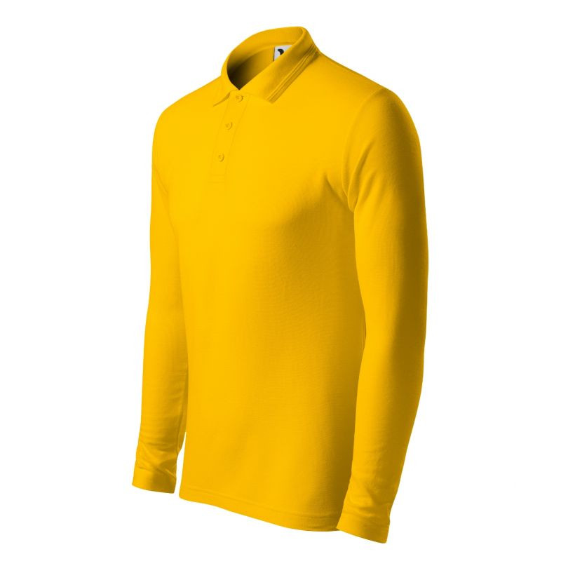 Pánské tričko Pique Polo LS (žluté) - Pánské oblečení trička