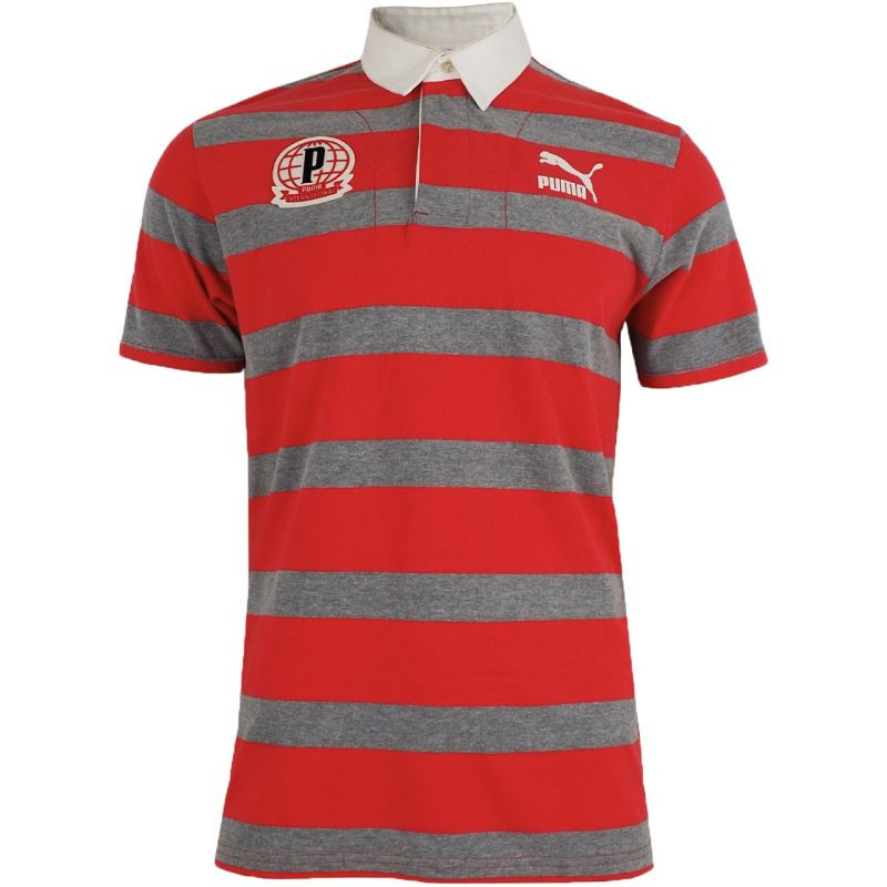 Pánské tričko Puma Polo, červeno-šedé, 558241 09, pánské
