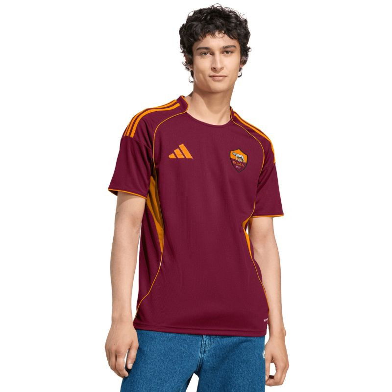 Pánské tričko adidas AS Roma 25/26 Home v&nbsp;bordové barvě JP4184 pro muže - Pánské oblečení trička