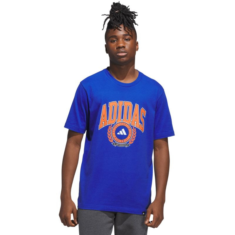 Pánské tričko adidas Varsity Crest, modré, JN2515, pánské