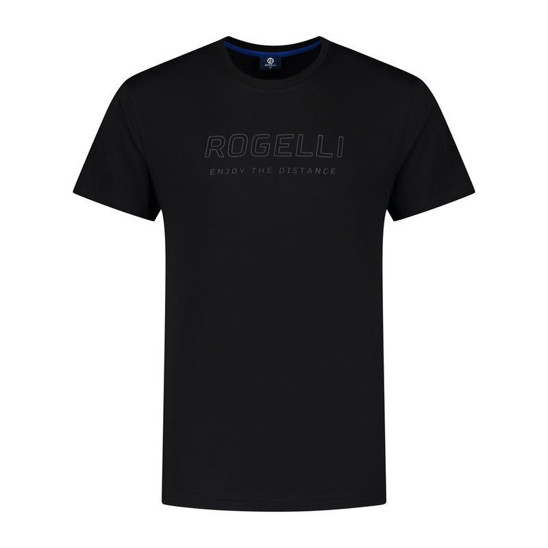 Pánské tričko Rogelli LOGO, černé, velikost XL - Pánské oblečení trička