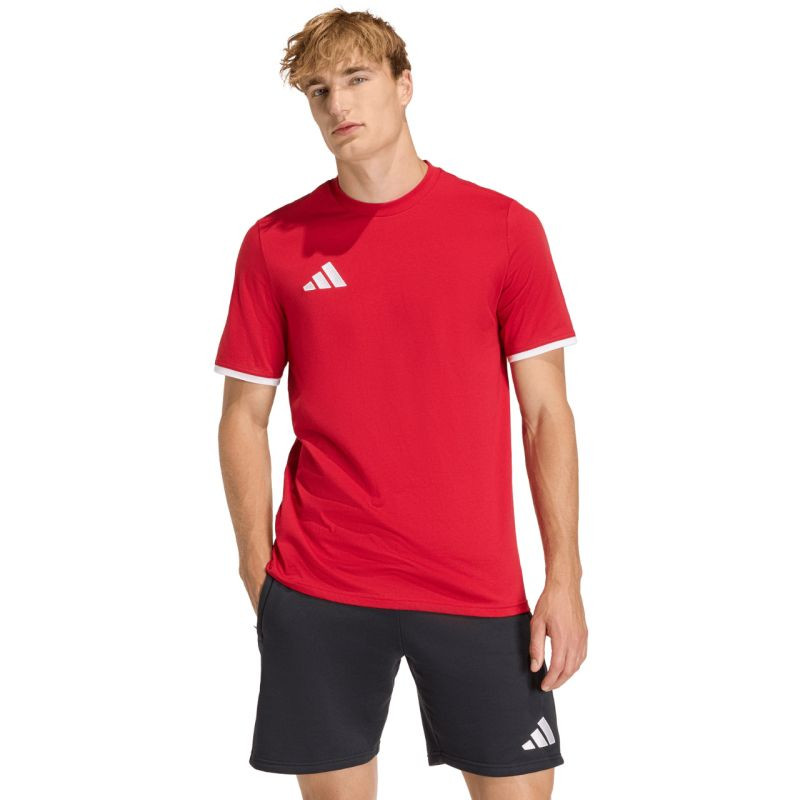 Pánské tričko adidas Entrada 26 Tee red JZ6676 pánské - Pánské oblečení trička