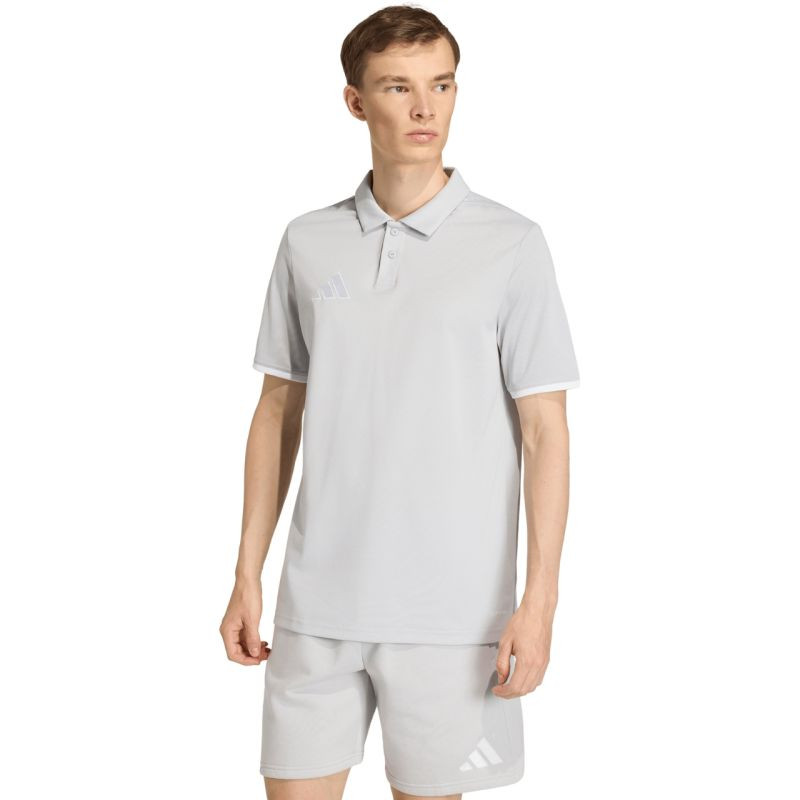 Pánské tričko adidas Entrada 26 Polo šedé JZ6662 pánské - Pánské oblečení trička