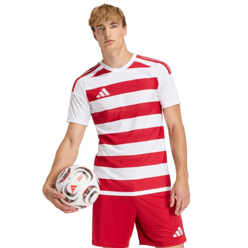 Pánské tričko adidas Hooped 26 Jersey red and white KF3388 pánské