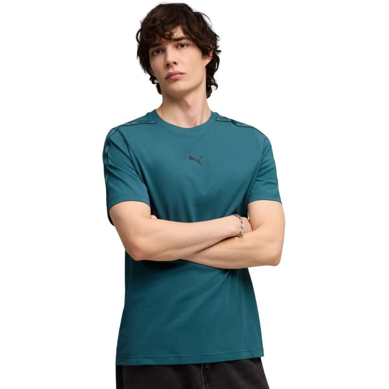 Pánské tričko Puma Tape Tee tyrkysové 691693 41 pánské