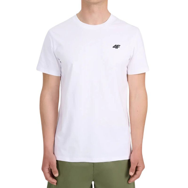 Pánské tričko 4F M3341 white 4FWMM00TTSHM3341 10S pánské