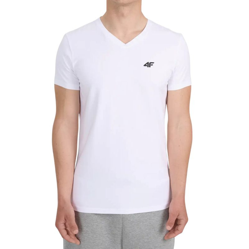 Pánské tričko 4F M3339 white 4FWMM00TTSHM3339 10S pánské