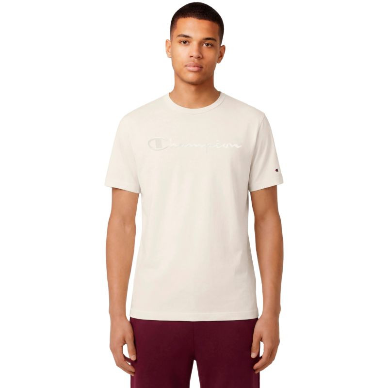 Pánské tričko Champion SS Tee cream 220273 YS084 pánské - Pánské oblečení trička