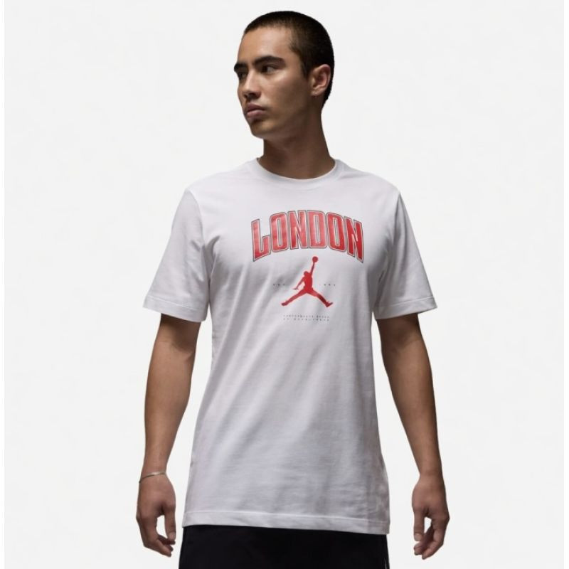 Pánské tričko Air Jordan London City Jumpman White - HQ0398-100 - Pánské oblečení trička