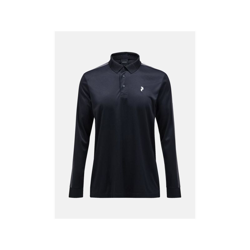 Tričko PEAK PERFORMANCE Player Longsleeve Polo Men, černé