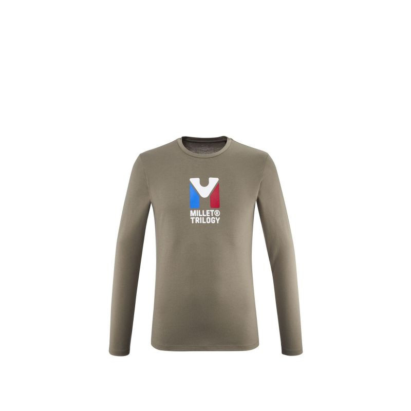 Tričko MILLET M CHAMONIX TRI TS LS hnědé pánské