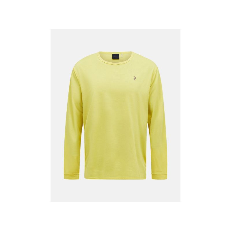 Pánské tričko PEAK PERFORMANCE M Trail Longsleeve, žlutá barva