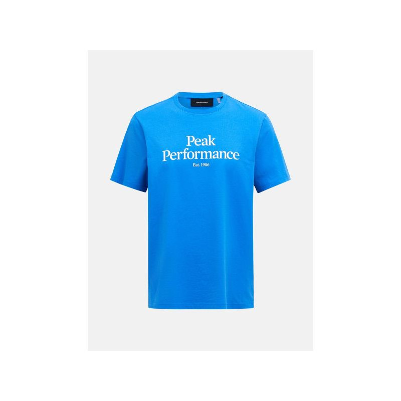 Pánské tričko PEAK PERFORMANCE M Original Tee, modrá barva - Pánské oblečení trička