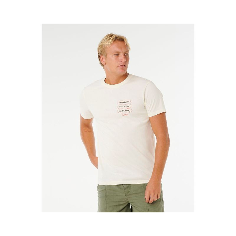 Pánské tričko RIP CURL Vaporcool Search 3 Stacks Tee, bílé