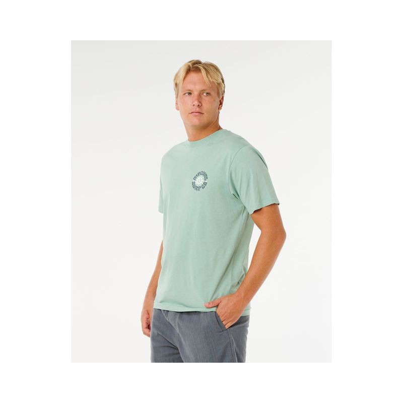 Pánské tričko RIP CURL Pacific Rinse Circle Tee, zelené - Pánské oblečení trička