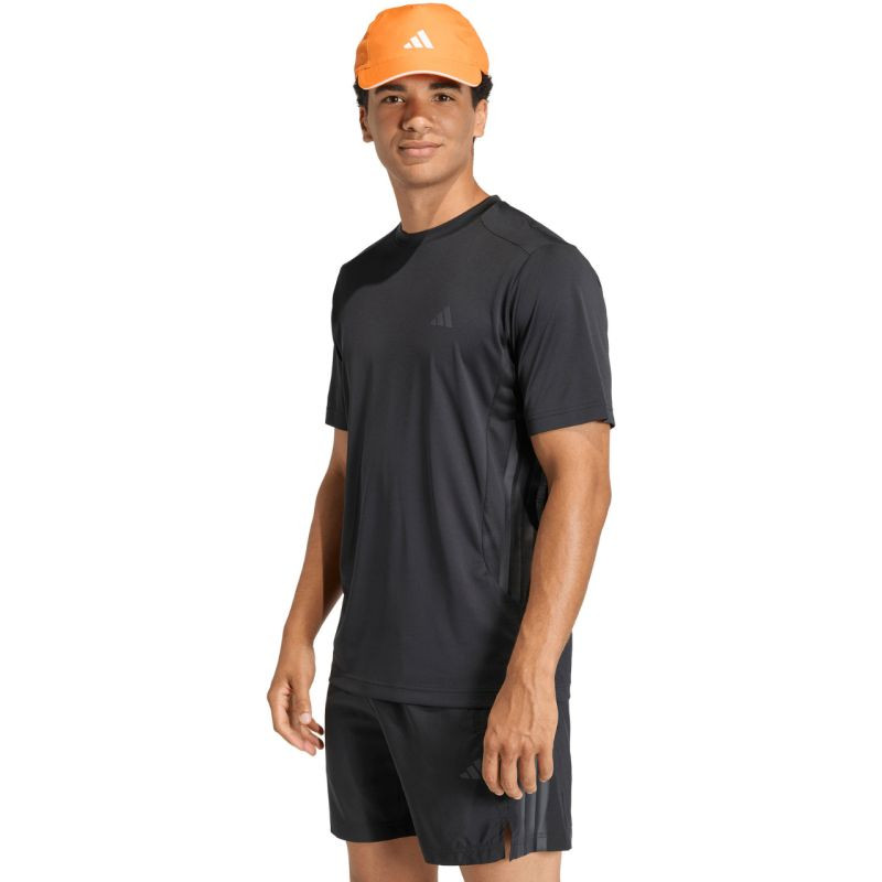 Pánské tričko adidas Tech Essentials Workout 3-Stripes, černé, KQ7485